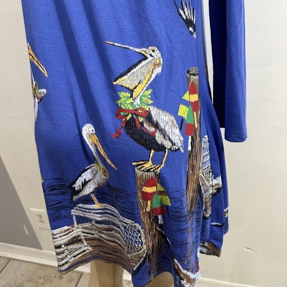 A Walk in the Park Mccc Drapey Open Cardigan Pelicans Photos‎ SZ L - Picture 10 of 13